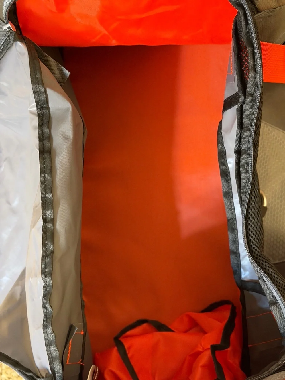 Bell & Howell Gray and Red Duffel Bag